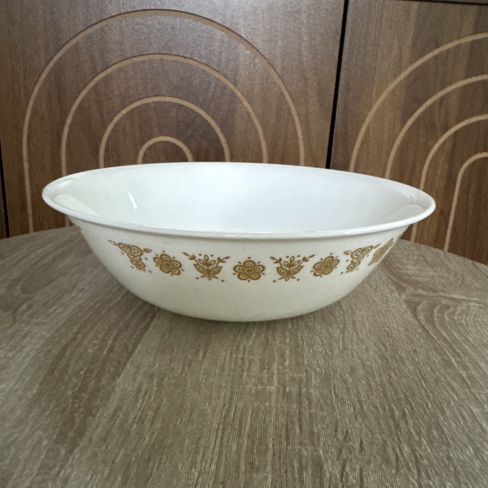 Vtg Corelle Butterfly Gold Lg Serving Bowl 10.25" Diameter 3.25" Deep Vegetables